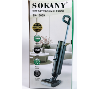 Пылесос на аккумуляторе 175Вт  моющий для сухой и влажной уборки Sokany, SK-13039   (1)