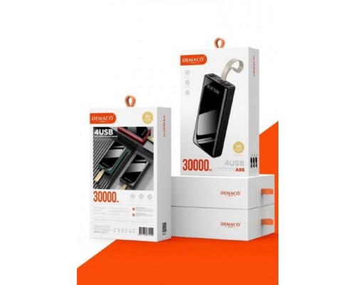 Power Bank  Demaco  A86   5V\2.1A   на 30000mAh (2,1A) а (4выхода)                             