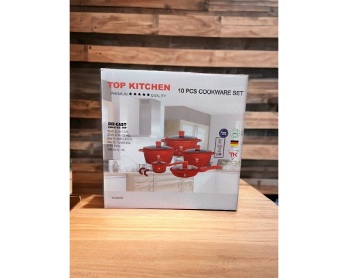 Набор кастрюль Top Kitchen ТК00050 (red) 10 предметов 4