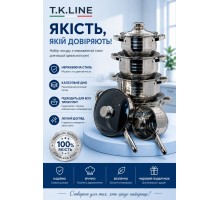 Набор посуды T.K.Line    ТК000271 из нержавеющей стали   12 предметов.