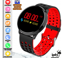 смарт часы Smart Life M9, черно-красный 100шт в ящ   HS-62