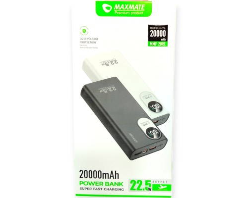 Power Bank Maxmate  MMP20RE   fast   charging   22.5w  на 20000mAh