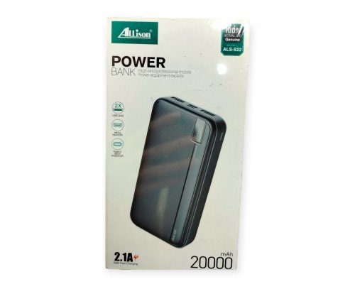 Power Bank  Allison  Als-s22   5V\2.1A   safe fast charging  на 20000mAh