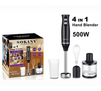 Sokany  SK-1710-4  1710-4 Погружной блендер 4 в 1, 500 Вт, 2 скорости,   (12)