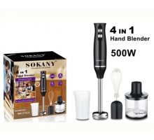 Sokany  SK-1710-4  1710-4 Погружной блендер 4 в 1, 500 Вт, 2 скорости,   (12)