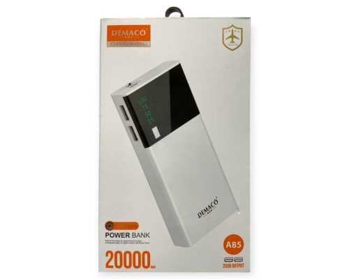 Power Bank  Demaco  DMK-A85   5V\2.1A   на 20000mAh (2,1A) а (2выхода)