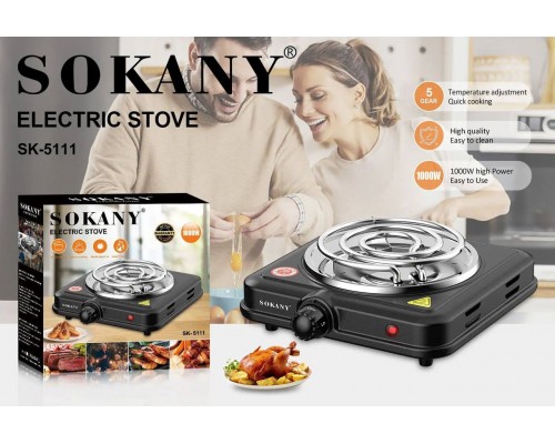 Плита электр. Sokany  спираль на 1 комф  SK-5111   (12)